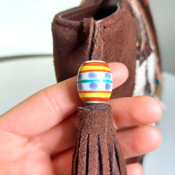 St. John's Bay Scottie Brown Leather Embellished Handheld Tote Bag - Picture 10 of 16